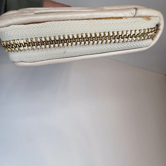 COACH Gathered Leather Madison Wallet - Pearl - Picture 11 of 12